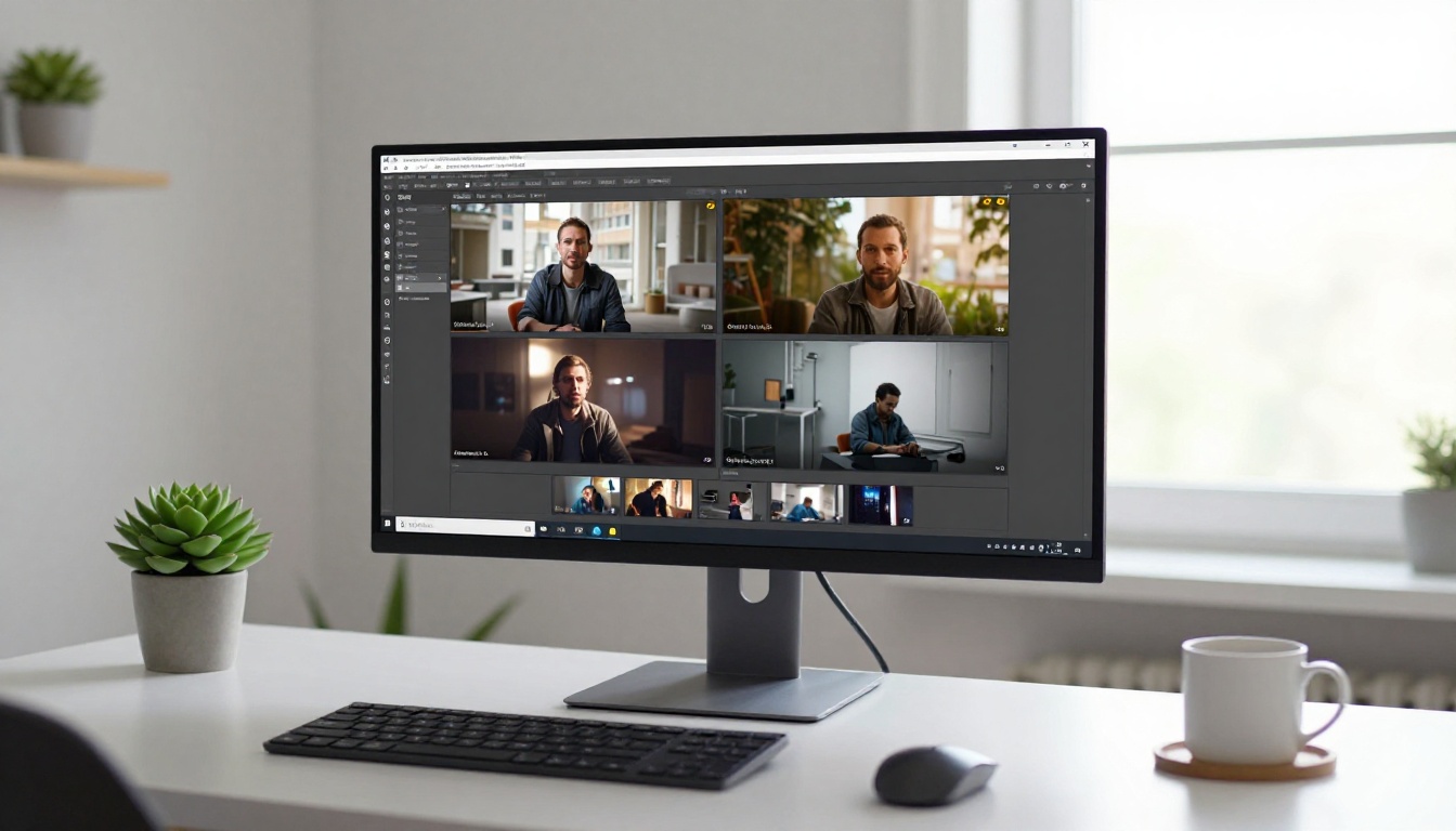 Split-screen monitor showing AI video model comparison interface