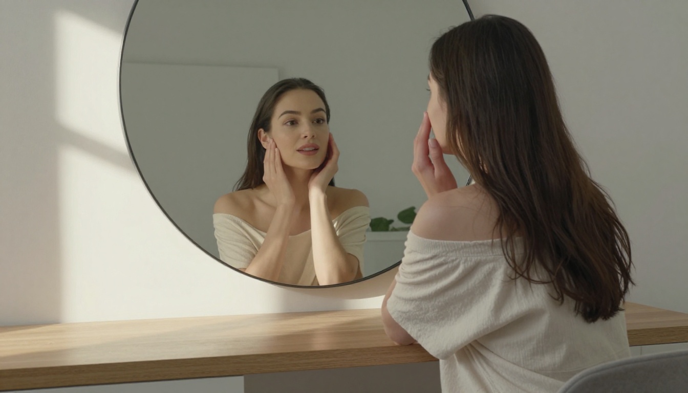 Vanity mirror reflection portrait Vanity mirror reflection portrait