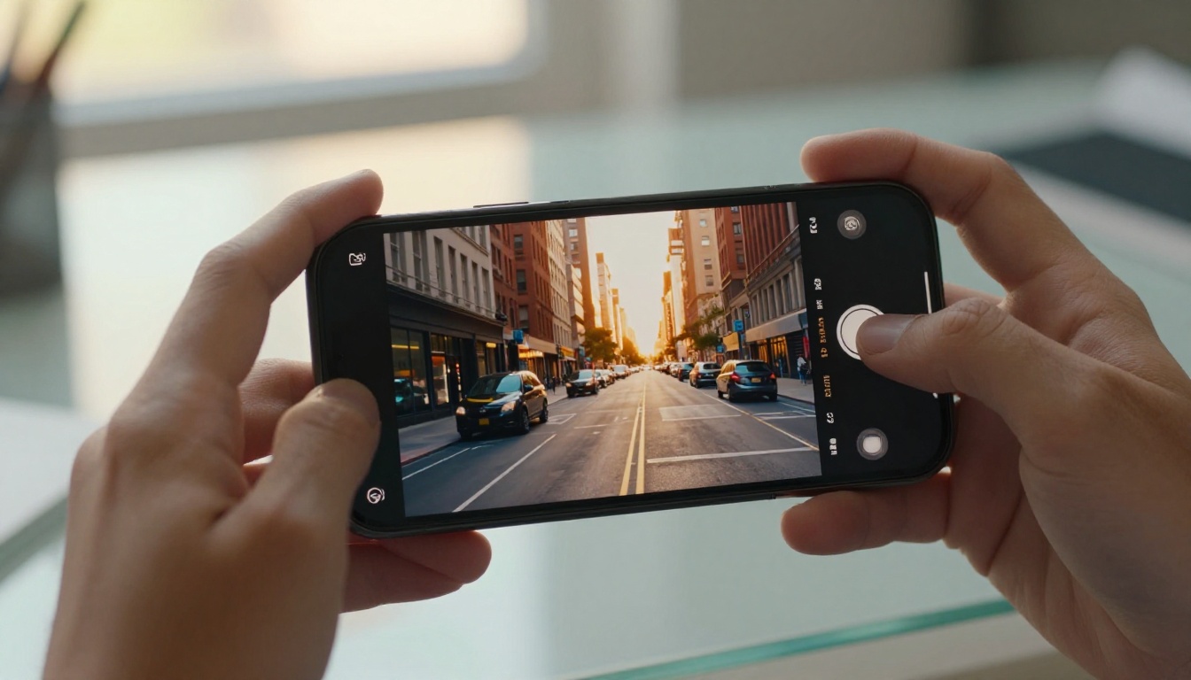 Close-up of AI-generated video frame on smartphone screen