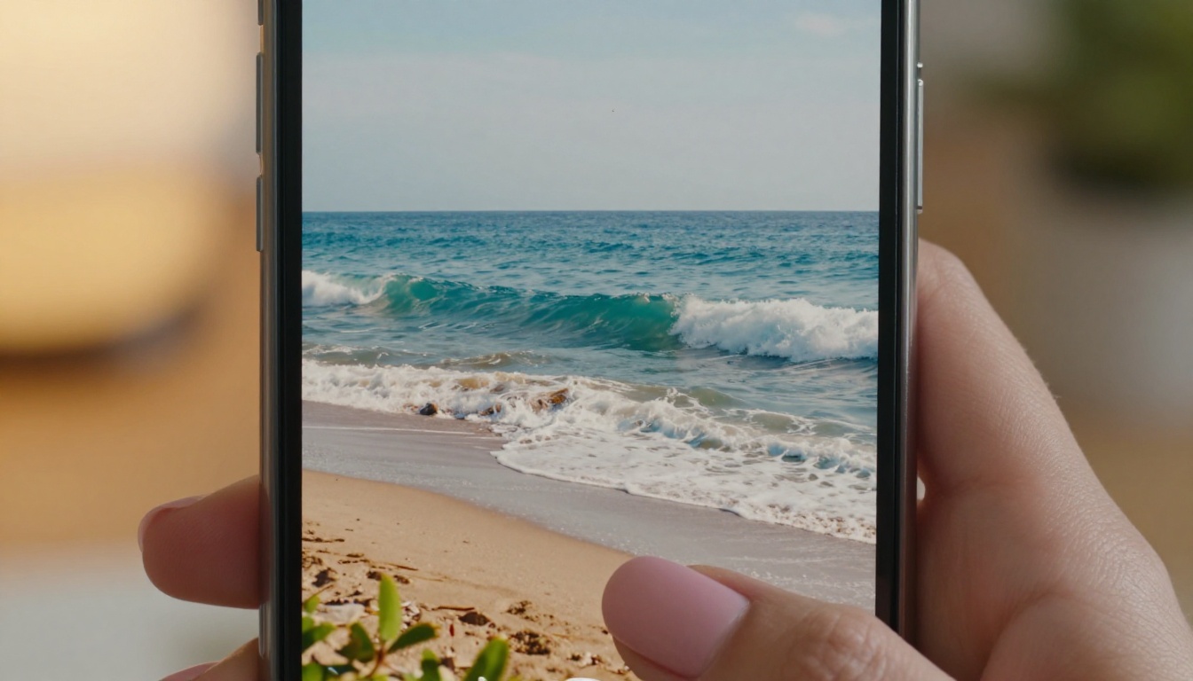 Creator watching Reel on phone Creator watching Reel on phone