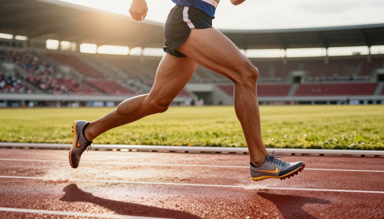 Professional sprinter captured mid-stride, a demanding test scenario for AI video motion physics Professional sprinter captured mid-stride, a demanding test scenario for AI video motion physics