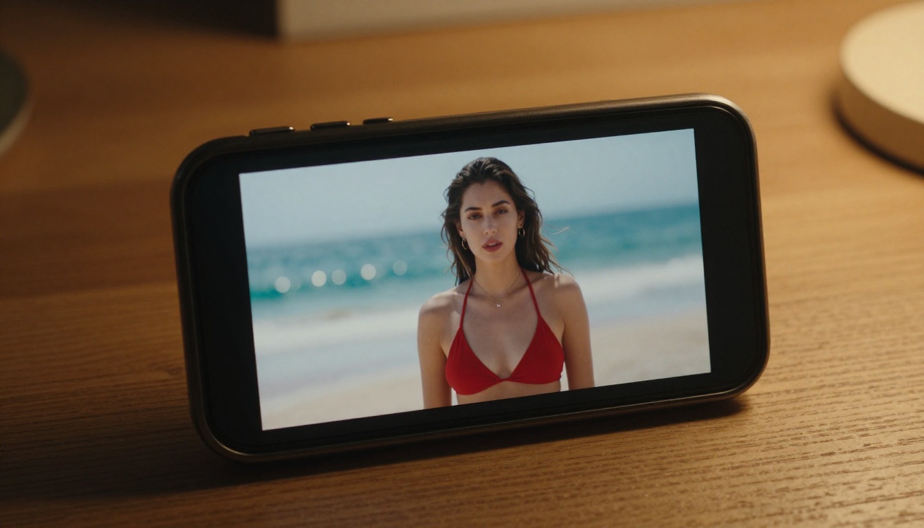 TikTok-style AI video interface on smartphone