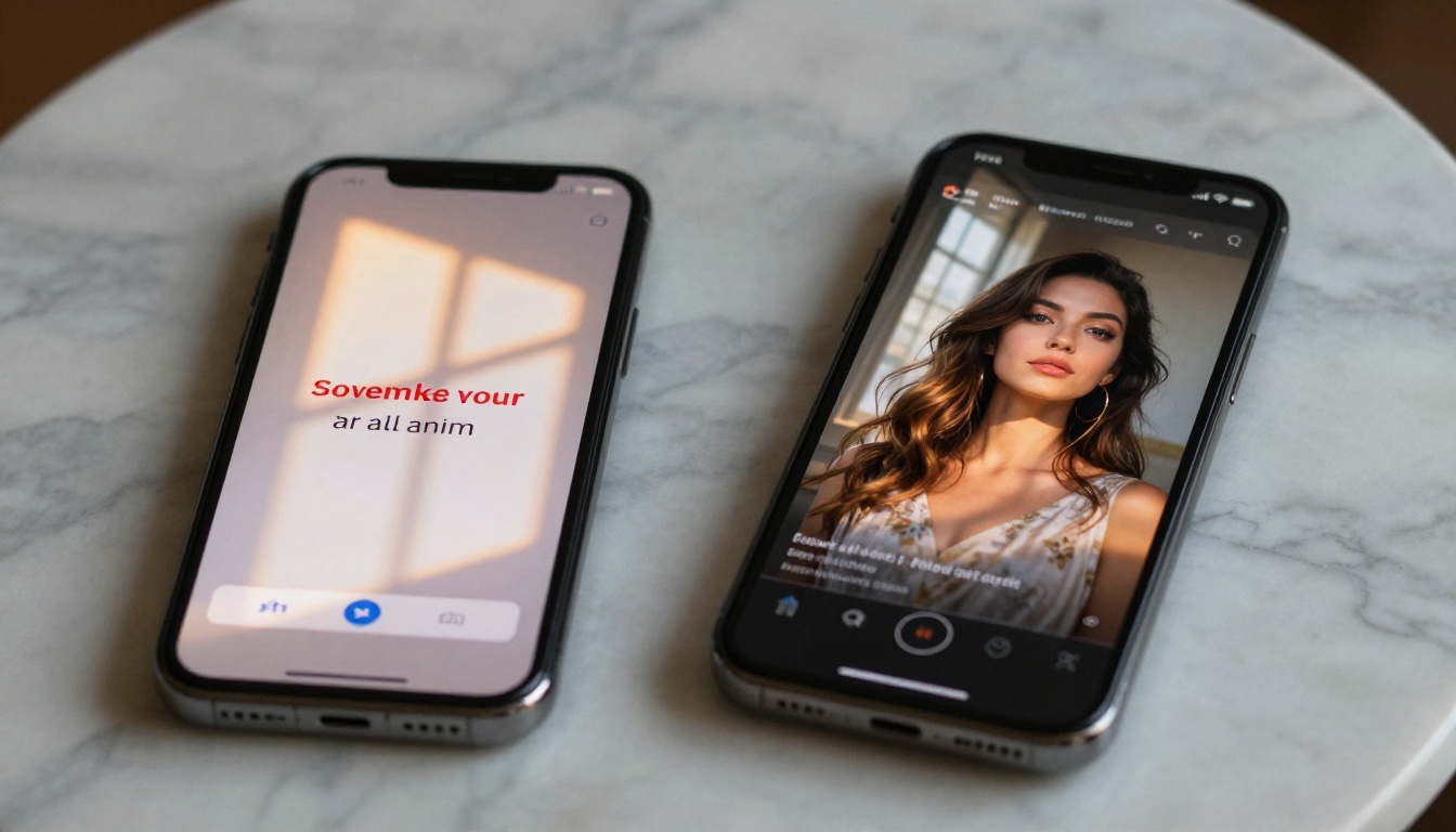 Smartphone comparison: AI content filter rejection vs successful generation Smartphone comparison: AI content filter rejection vs successful generation