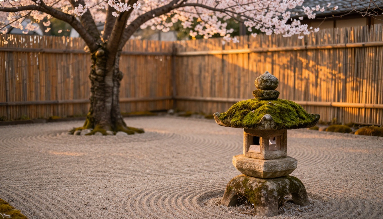 Japanese garden scene demonstrating model's environmental rendering capabilities Japanese garden scene demonstrating model's environmental rendering capabilities