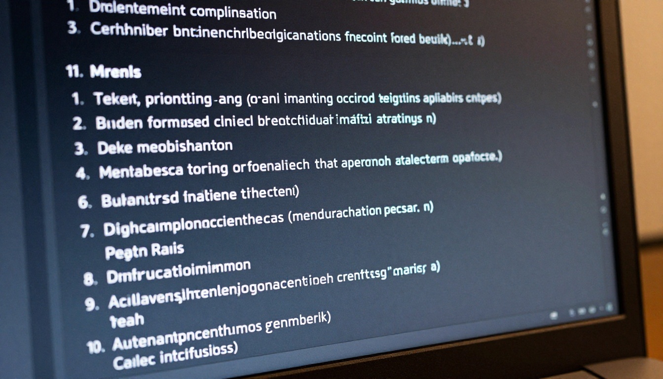 Monitor showing step-by-step AI reasoning chain
