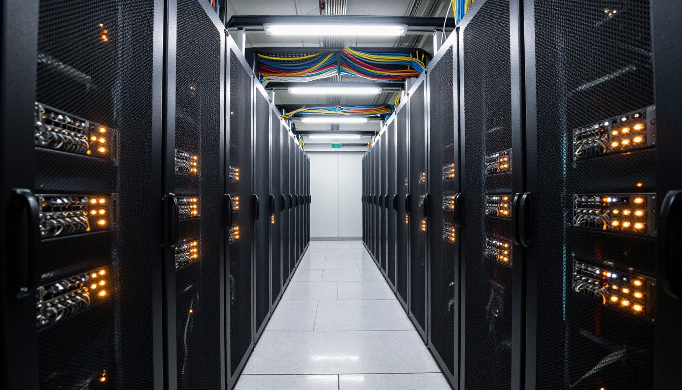 Data center server racks representing AI infrastructure