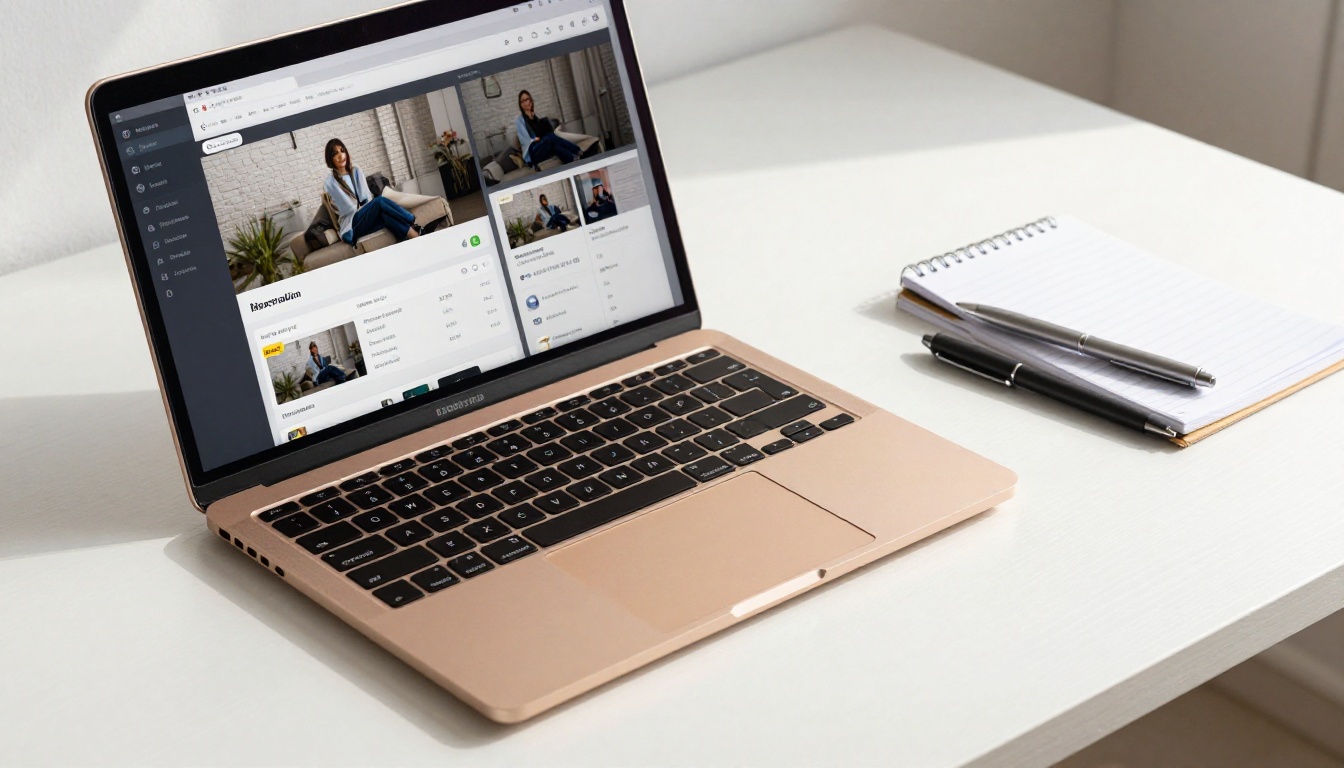 AI video generation model selection dashboard on laptop screen in clean workspace with directional window lighting AI video generation model selection dashboard on laptop screen in clean workspace with directional window lighting