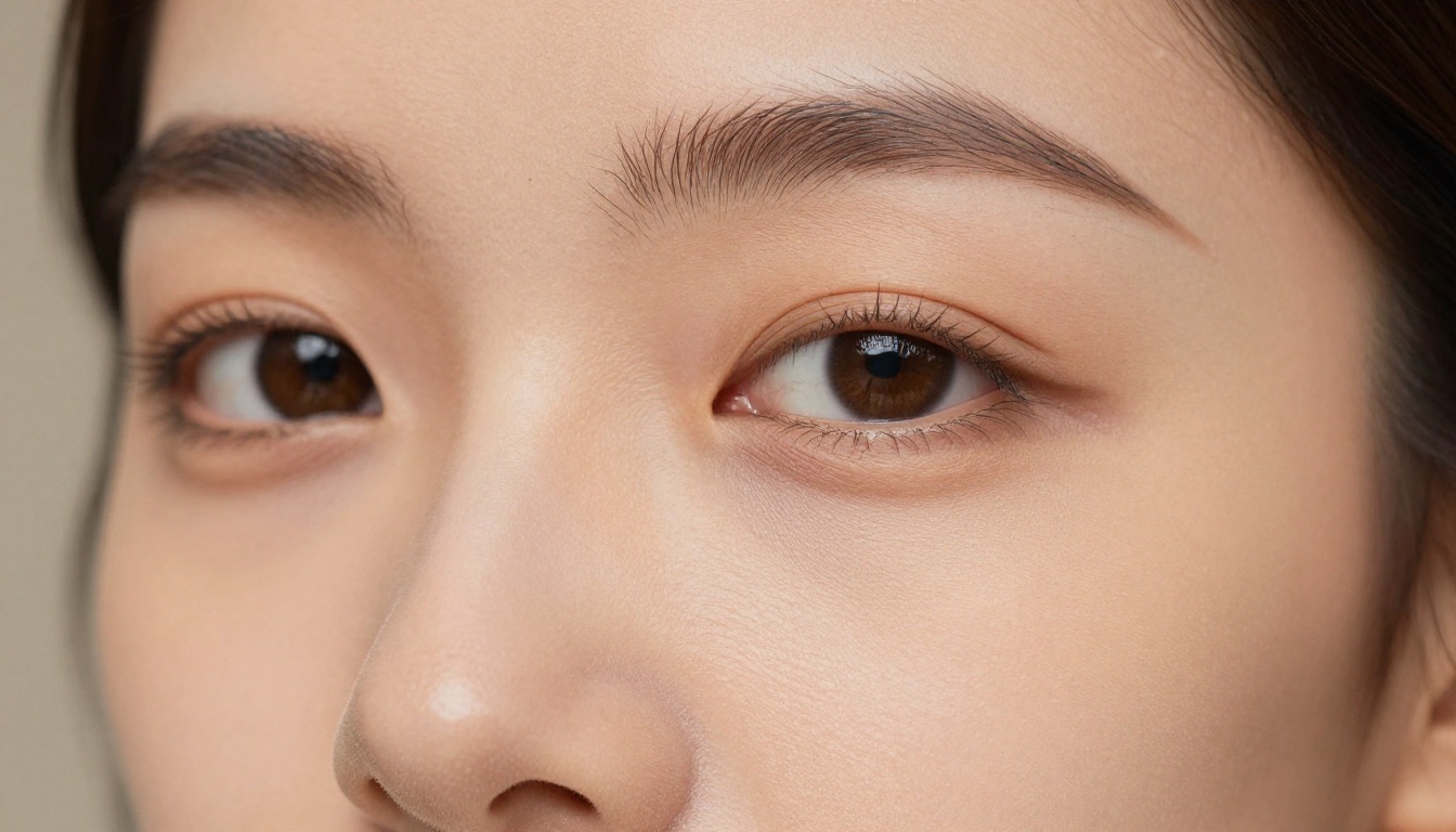 Close-up portrait of natural skin texture and detail Close-up portrait of natural skin texture and detail