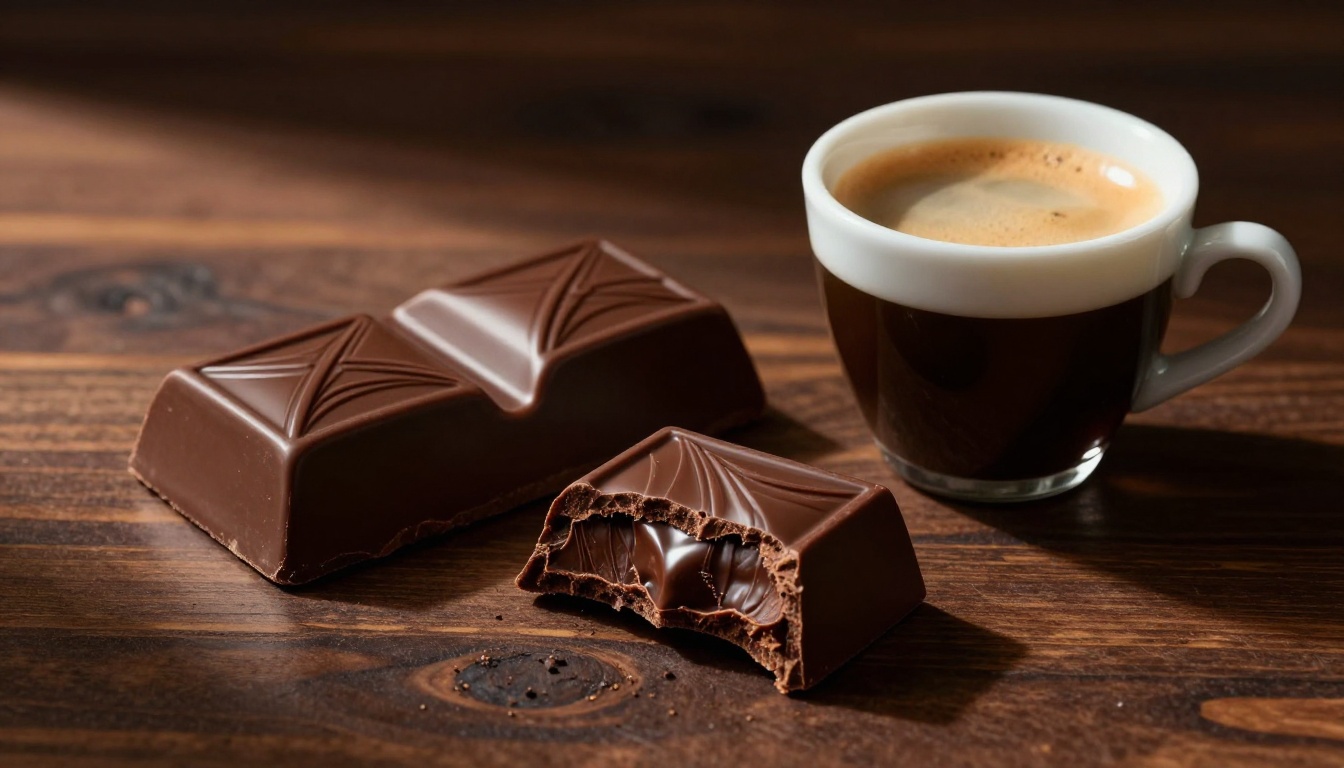 Artisan chocolate and premium coffee food product photography