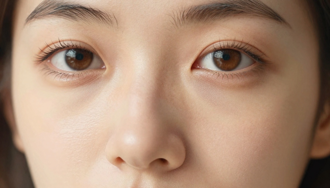 Close-up portrait showing natural skin texture and fine detail Close-up portrait showing natural skin texture and fine detail