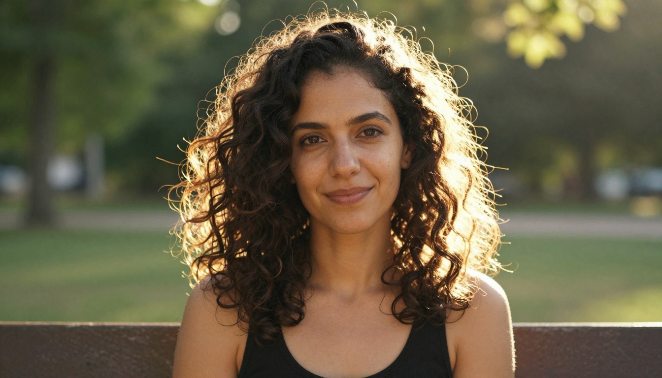Outdoor golden hour portrait with natural lighting and authentic skin warmth Outdoor golden hour portrait with natural lighting and authentic skin warmth