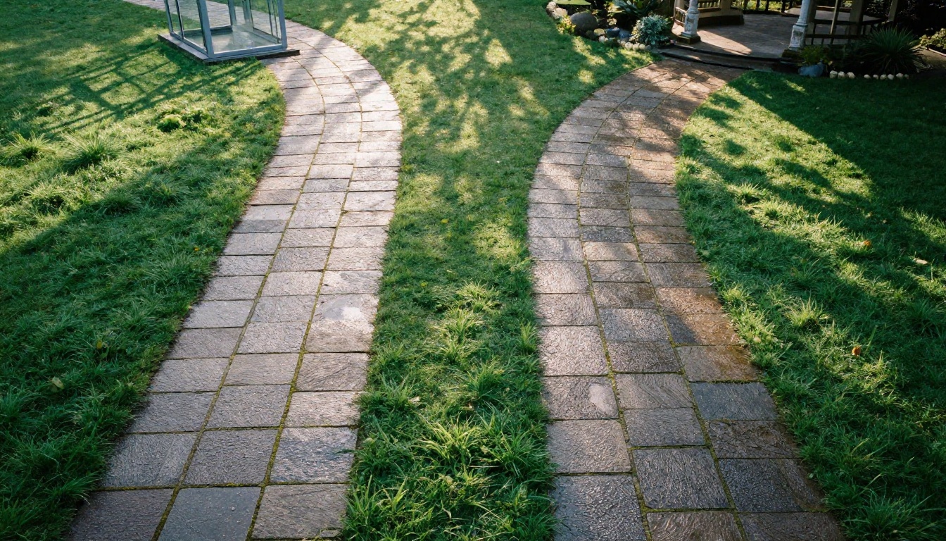 Two diverging stone pathways in a botanical garden representing the choice between GPT-5.6 models