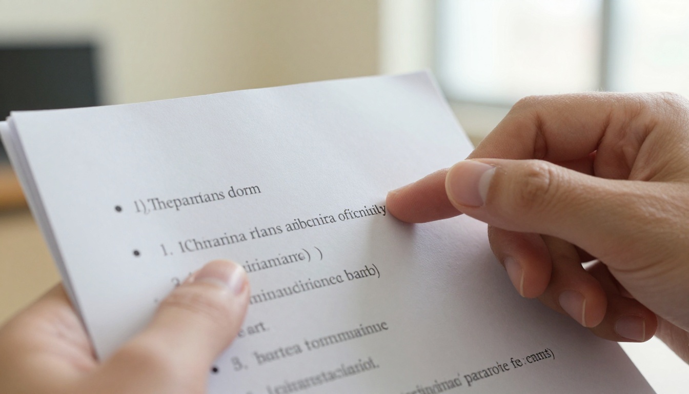 Hands holding a printed AI-generated research summary document with bullet points and citations Hands holding a printed AI-generated research summary document with bullet points and citations