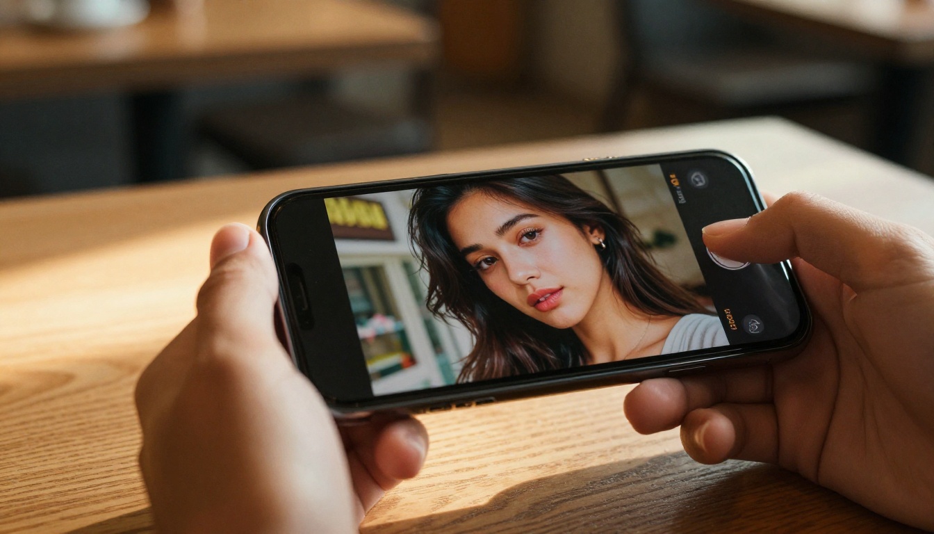 AI image generation results viewed on smartphone screen
