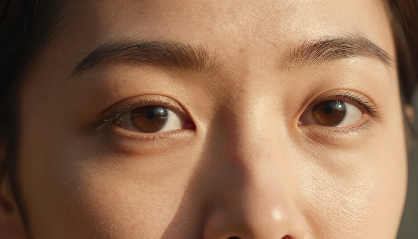 Close-up portrait showing breathtaking photorealistic skin texture and fine detail with Rembrandt lighting Close-up portrait showing breathtaking photorealistic skin texture and fine detail with Rembrandt lighting