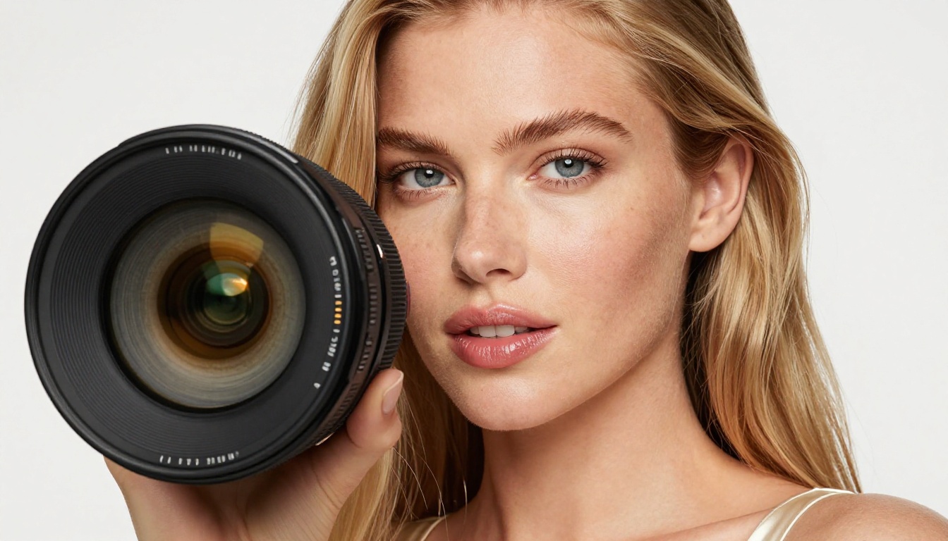Close-up beauty portrait AI generated