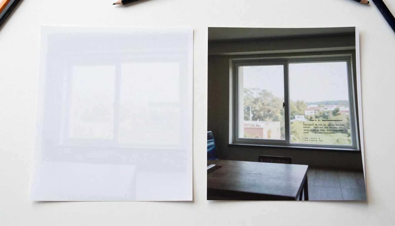 Blurry versus sharp text comparison on printed photographs Blurry versus sharp text comparison on printed photographs