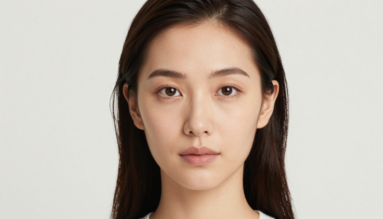 Front-facing editorial portrait with direct gaze, perfect catchlights and authentic skin texture Front-facing editorial portrait with direct gaze, perfect catchlights and authentic skin texture