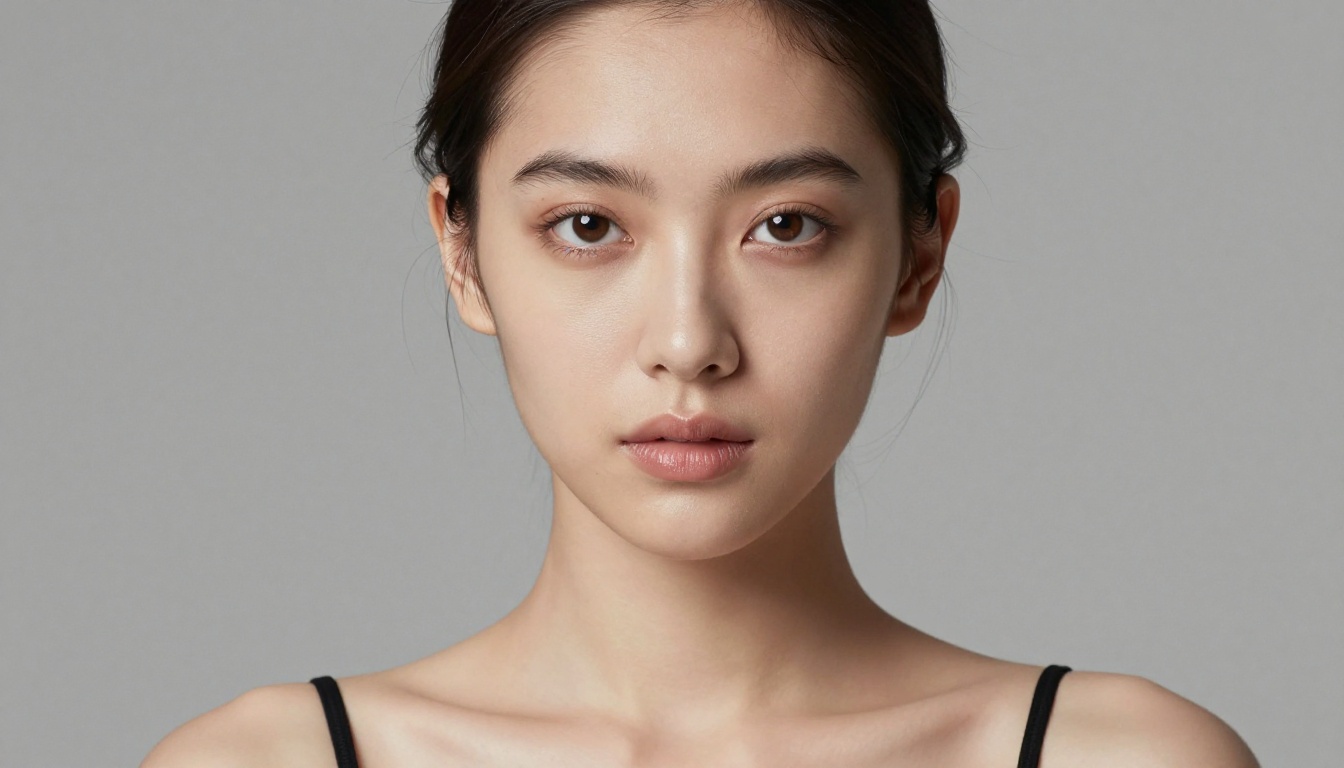 Confident direct-gaze portrait, octabox studio lighting, Canon R5 135mm f/2 extraordinary skin detail rendering Confident direct-gaze portrait, octabox studio lighting, Canon R5 135mm f/2 extraordinary skin detail rendering