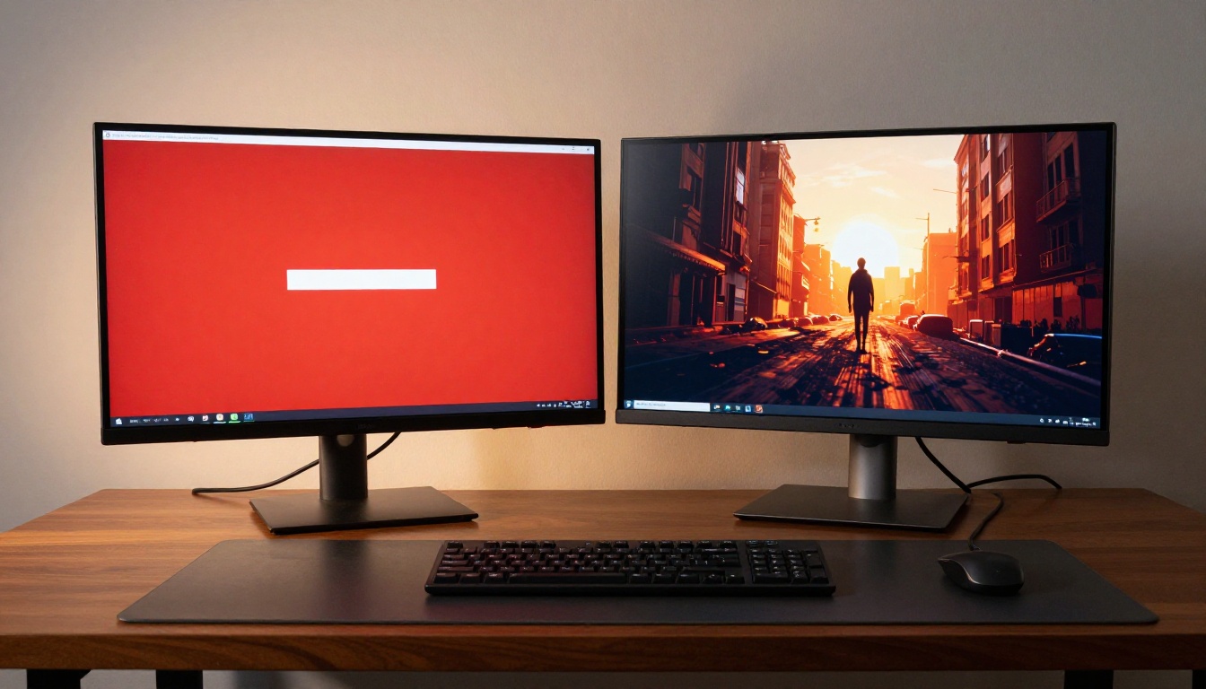 AI content moderation dual monitor setup