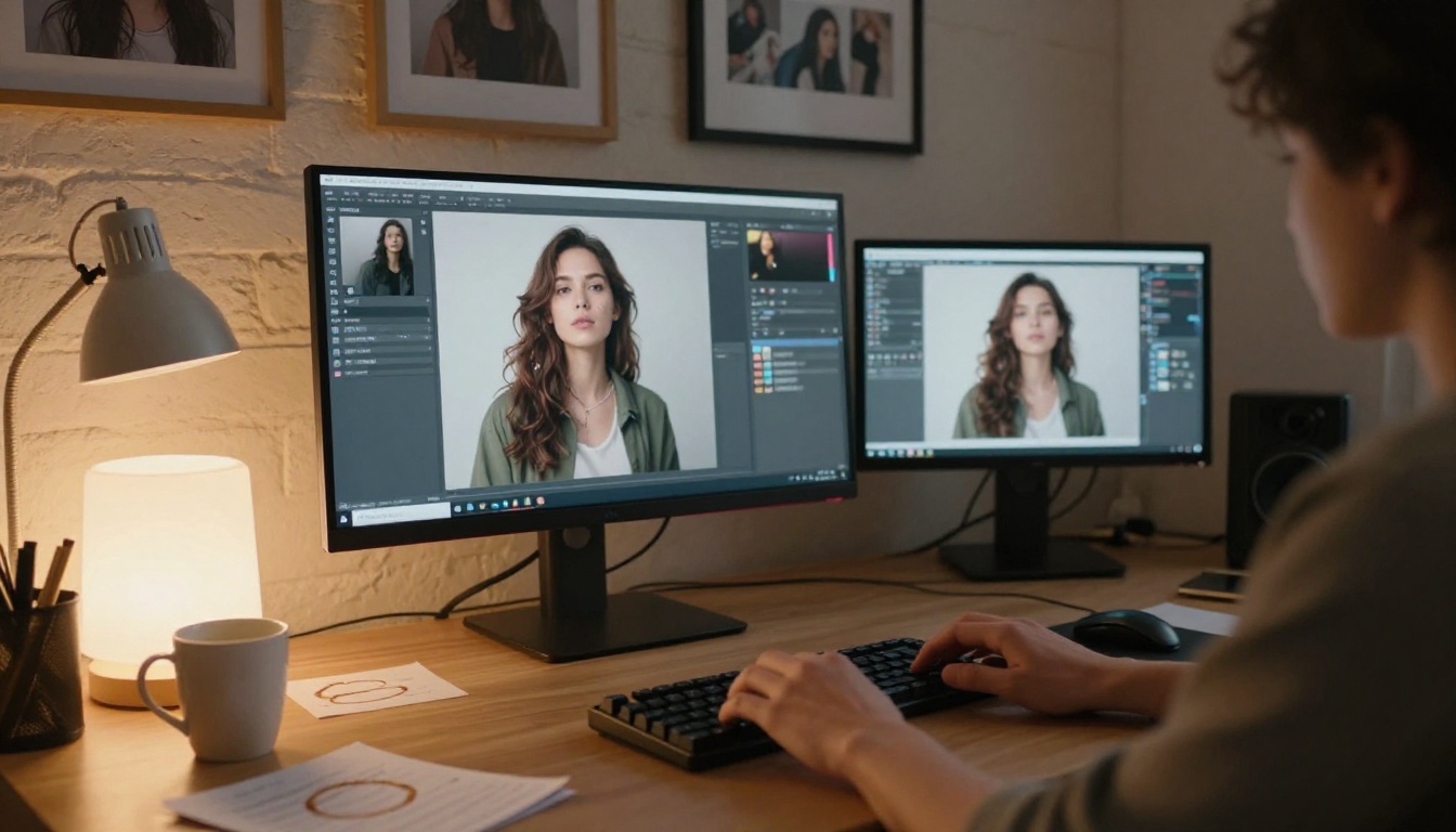 Creative AI workspace showing the generation and curation process for NSFW AI artwork