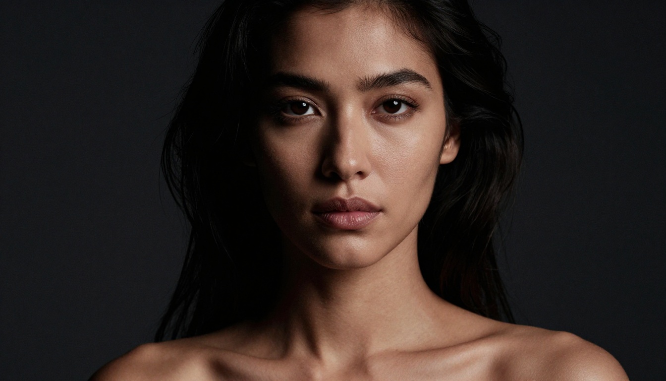 A dramatic close-up portrait with Rembrandt lighting A dramatic close-up portrait with Rembrandt lighting
