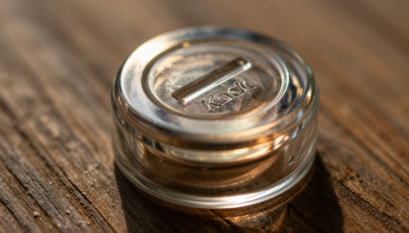 Macro close-up product detail shot capturing texture and embossed label