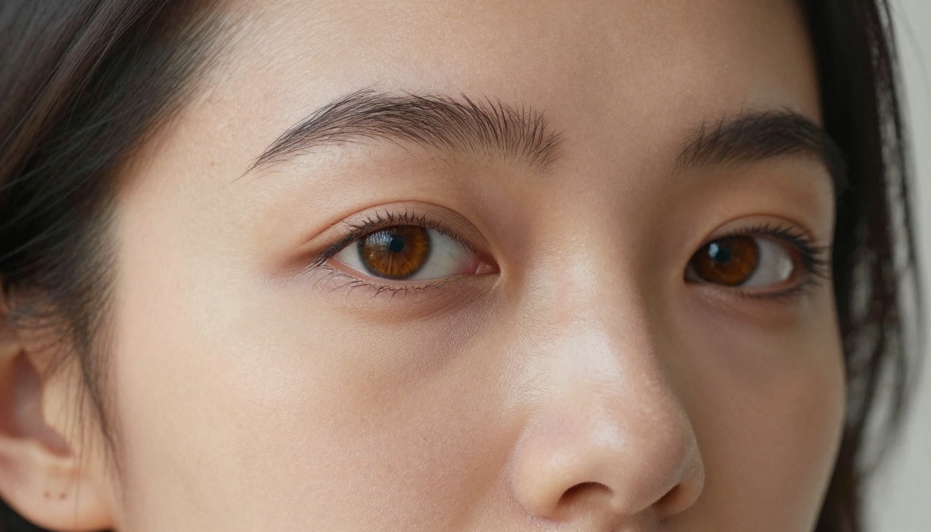 Extreme close-up portrait showing full skin micro-texture, pores, subsurface scattering, and realistic eye catchlights