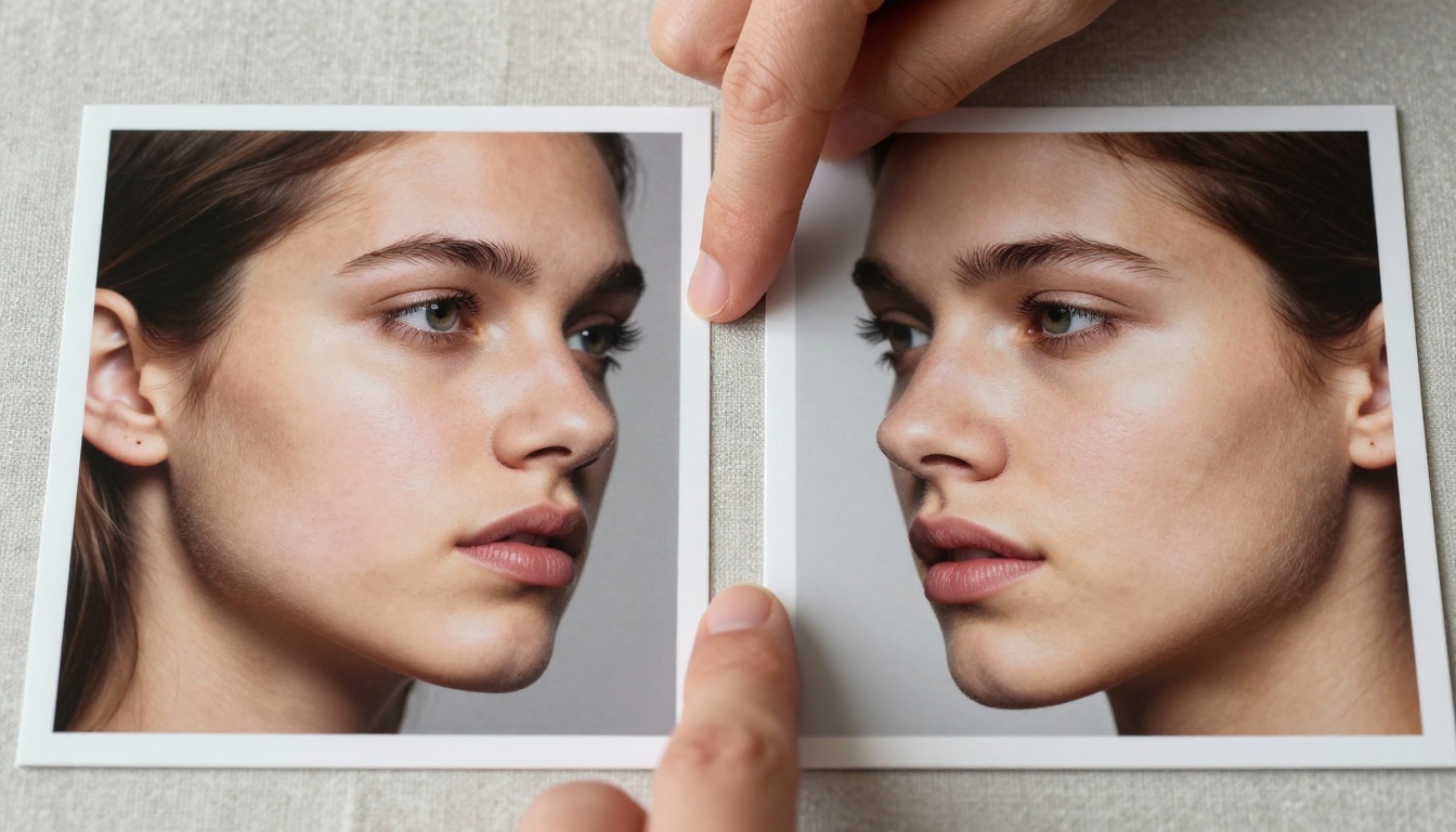Comparison of AI-generated portrait prints showing sharpness and texture differences