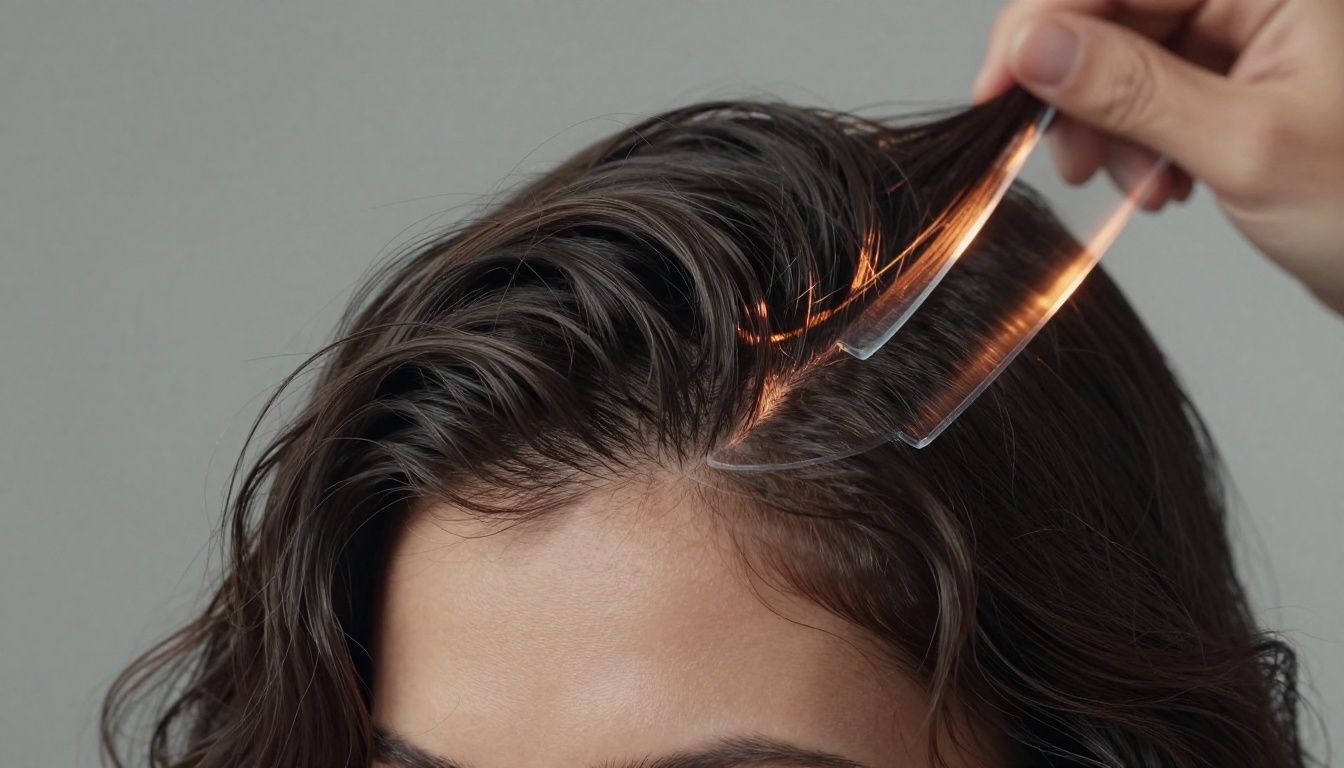 Macro photograph of AI hair edge detection on 4K monitor showing individual strand-level precision against grey studio background Macro photograph of AI hair edge detection on 4K monitor showing individual strand-level precision against grey studio background