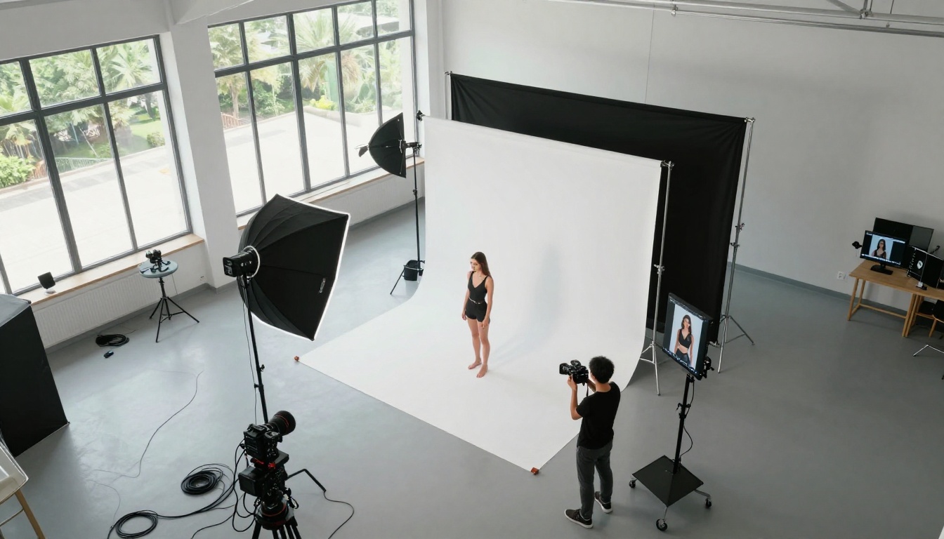 AI photography studio aerial view professionals AI photography studio aerial view professionals