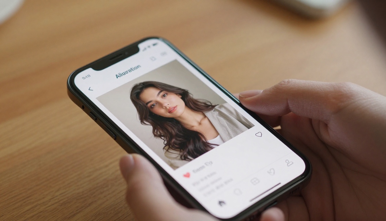 Smartphone AI generation app interface hand Smartphone AI generation app interface hand