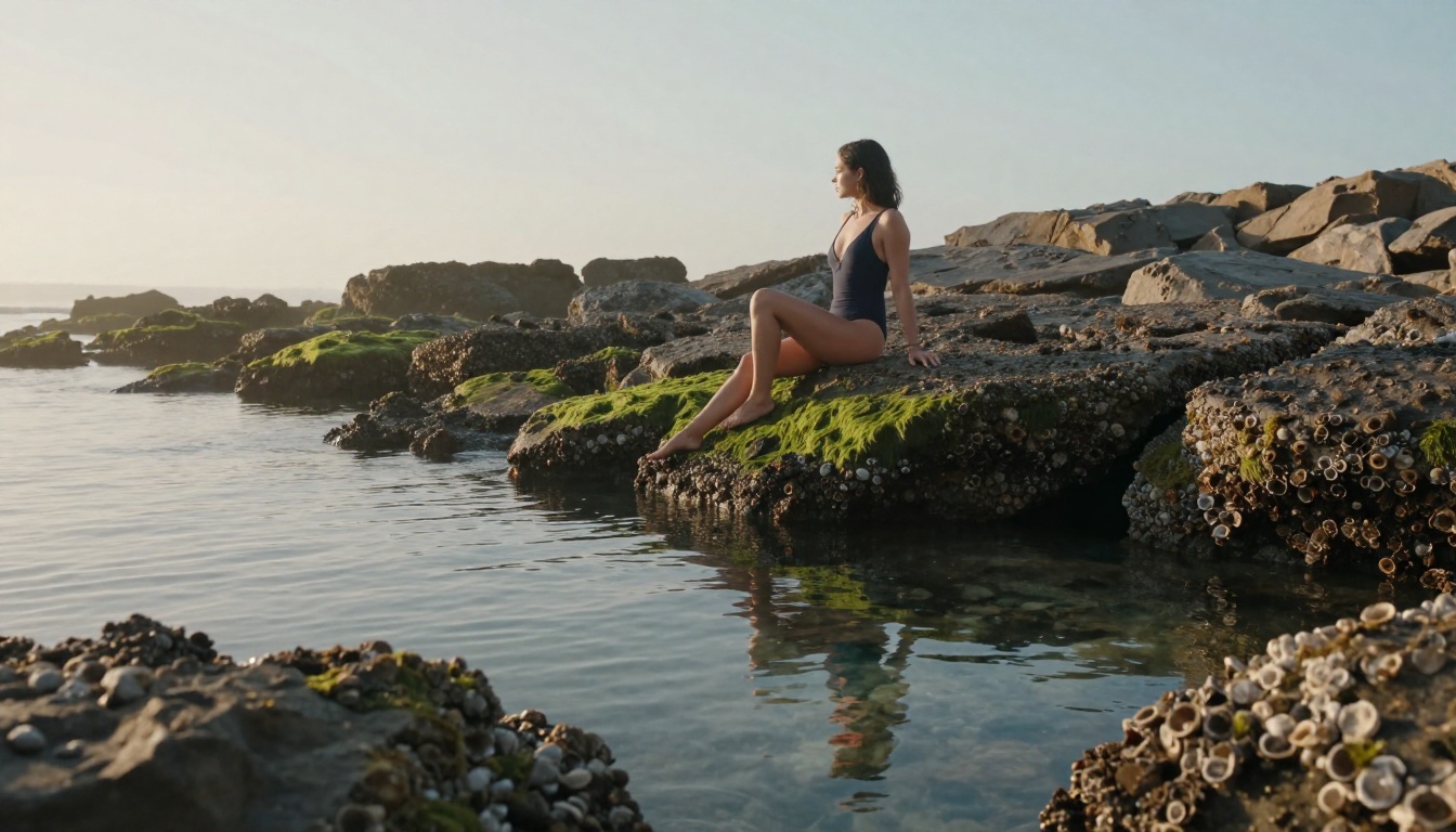 Coastal tide pool natural beauty morning light Coastal tide pool natural beauty morning light