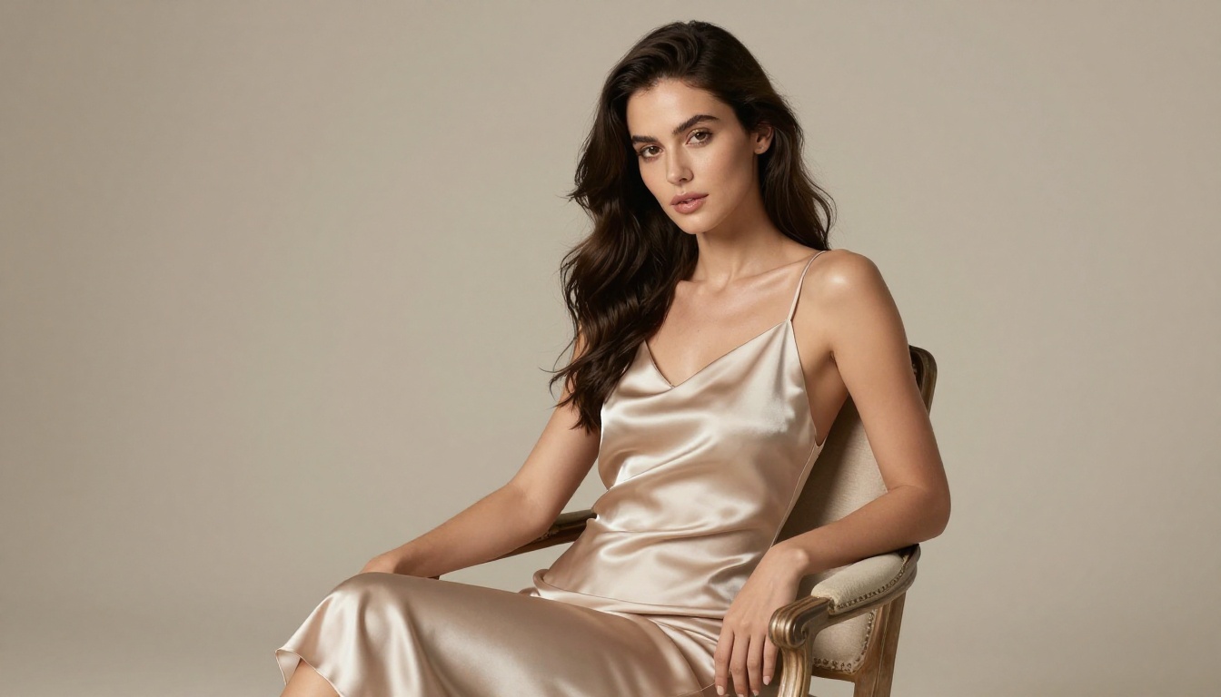 Elegant studio portrait in warm light
