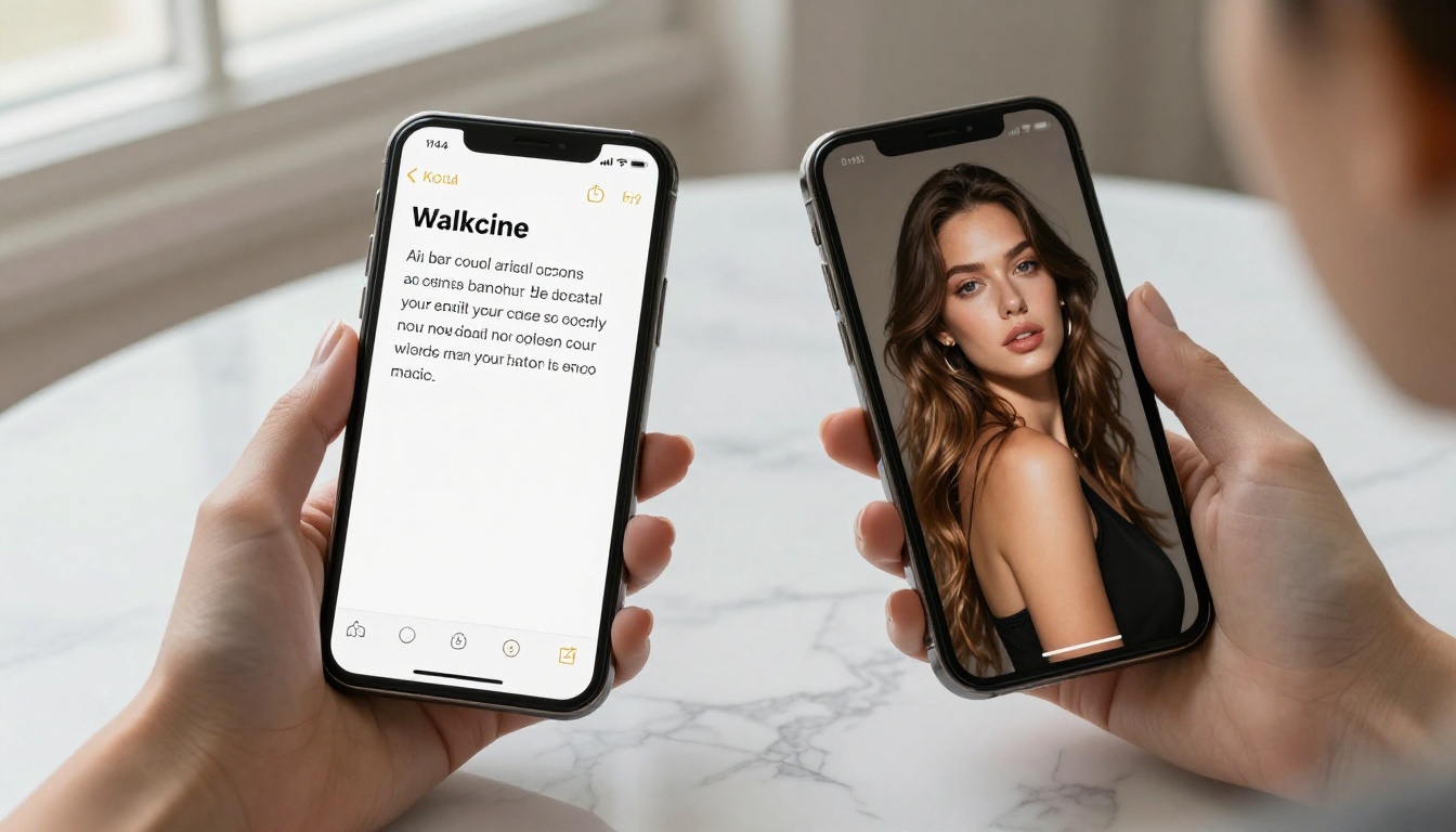 AI image generation smartphone interface showing prompt and result