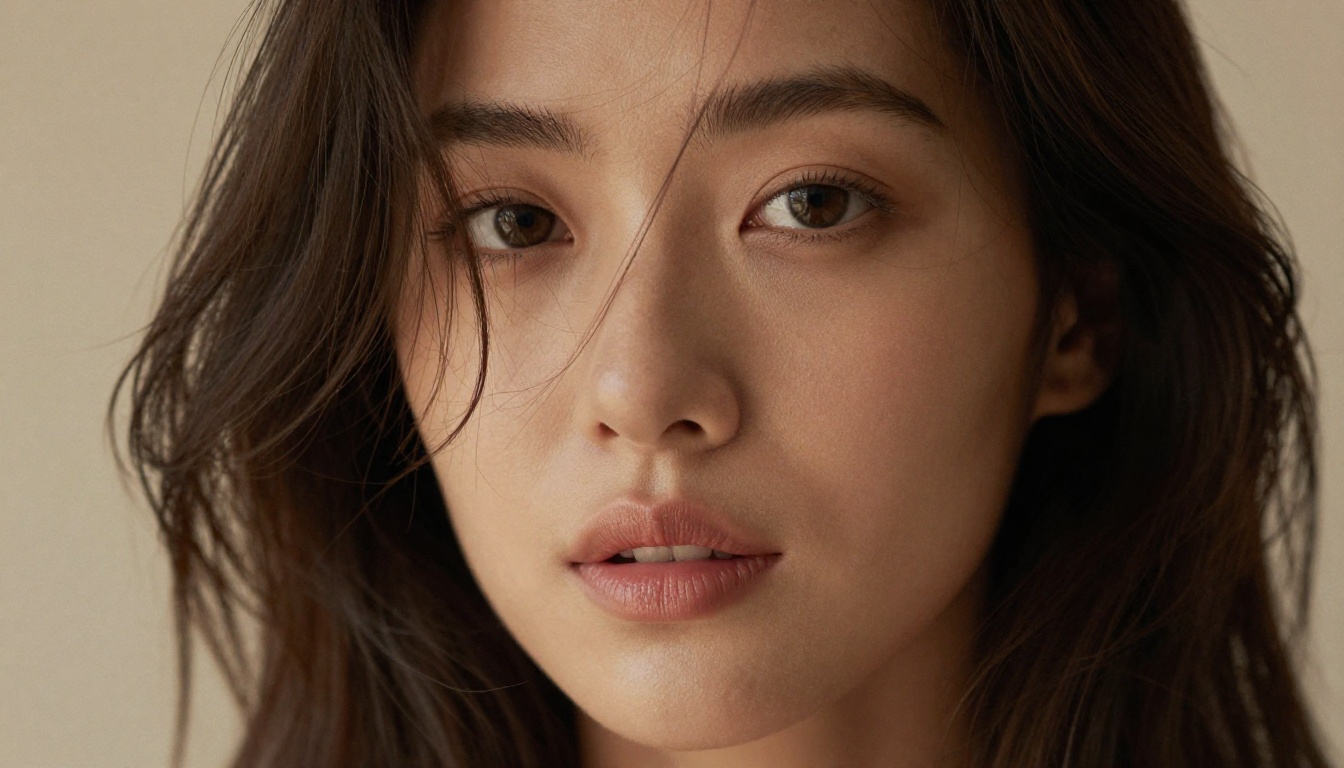 AI-generated portrait showing detailed facial features and natural skin texture