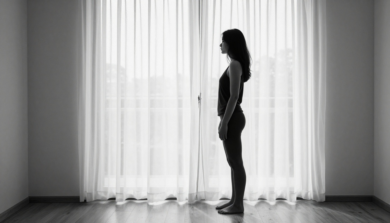 Fine art black and white silhouette window portrait tasteful artistic photography