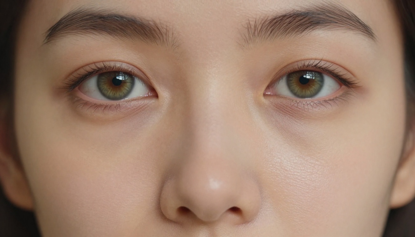 Extreme close-up beauty portrait, skin pores visible, Rembrandt lighting, Leica lens, photorealistic skin texture