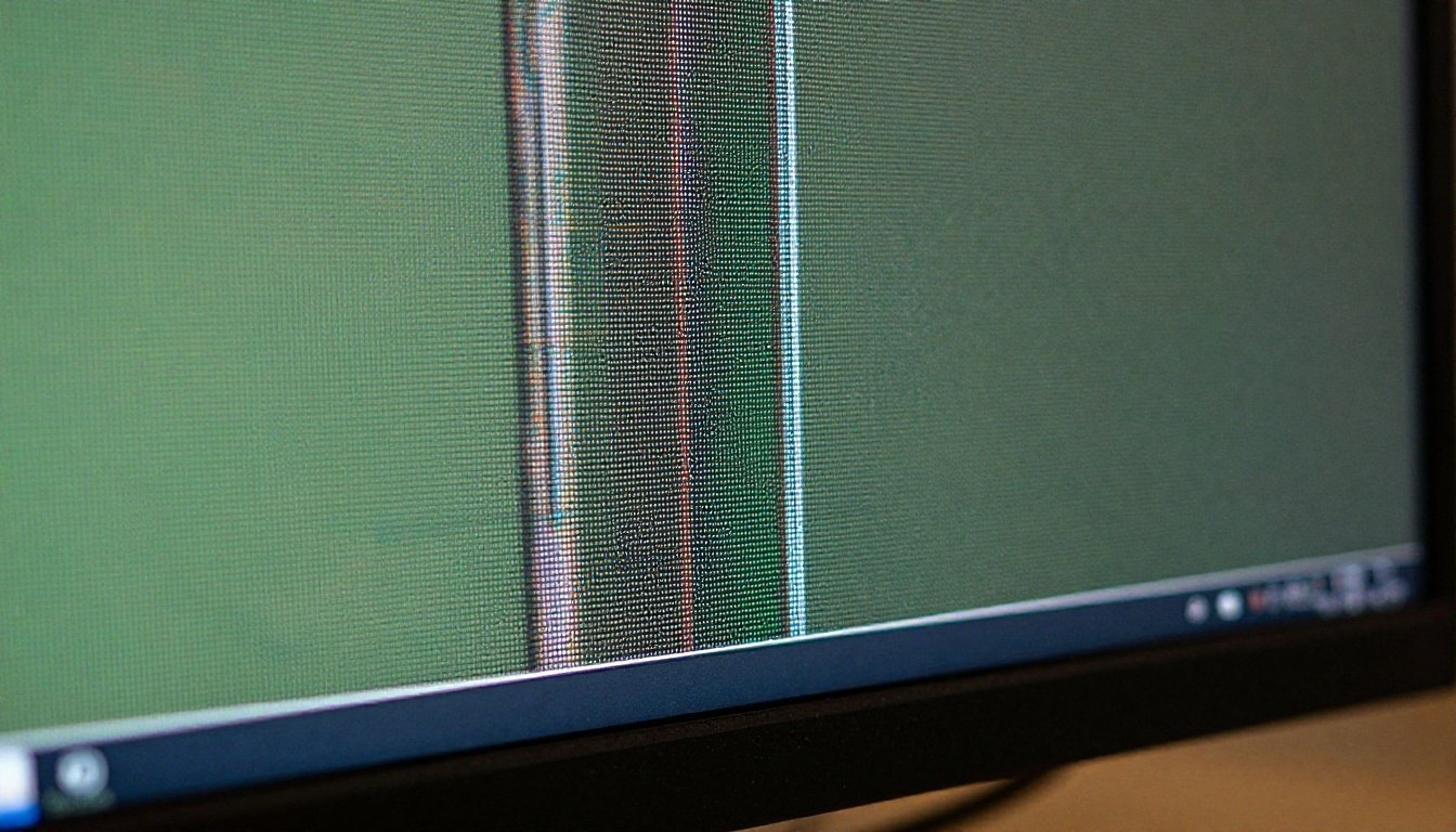 Monitor screen showing split before and after upscaling comparison Monitor screen showing split before and after upscaling comparison