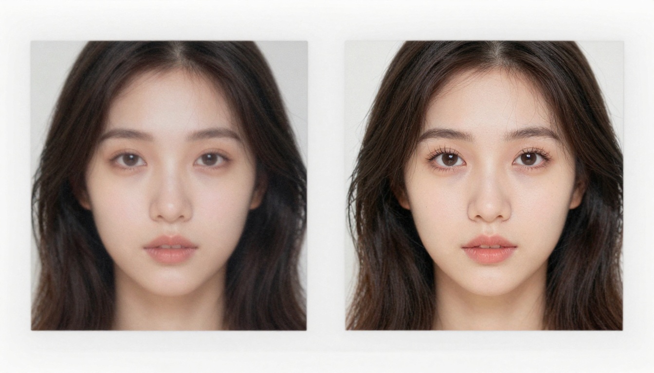 Close-up portrait print comparison showing blurry vs sharp face detail Close-up portrait print comparison showing blurry vs sharp face detail