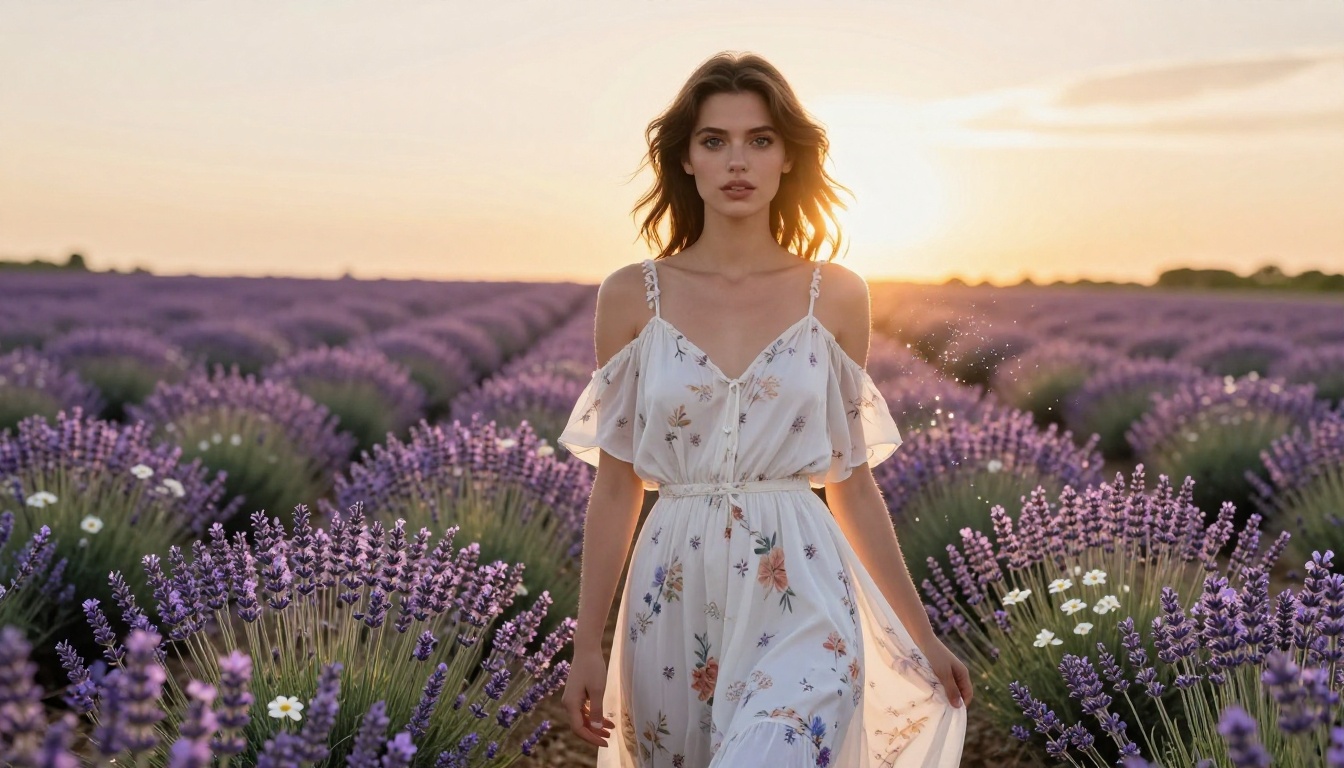 Flower field portrait
