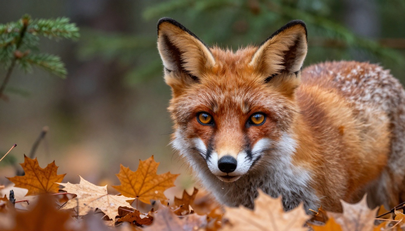 Red fox wildlife portrait photorealistic AI image generation