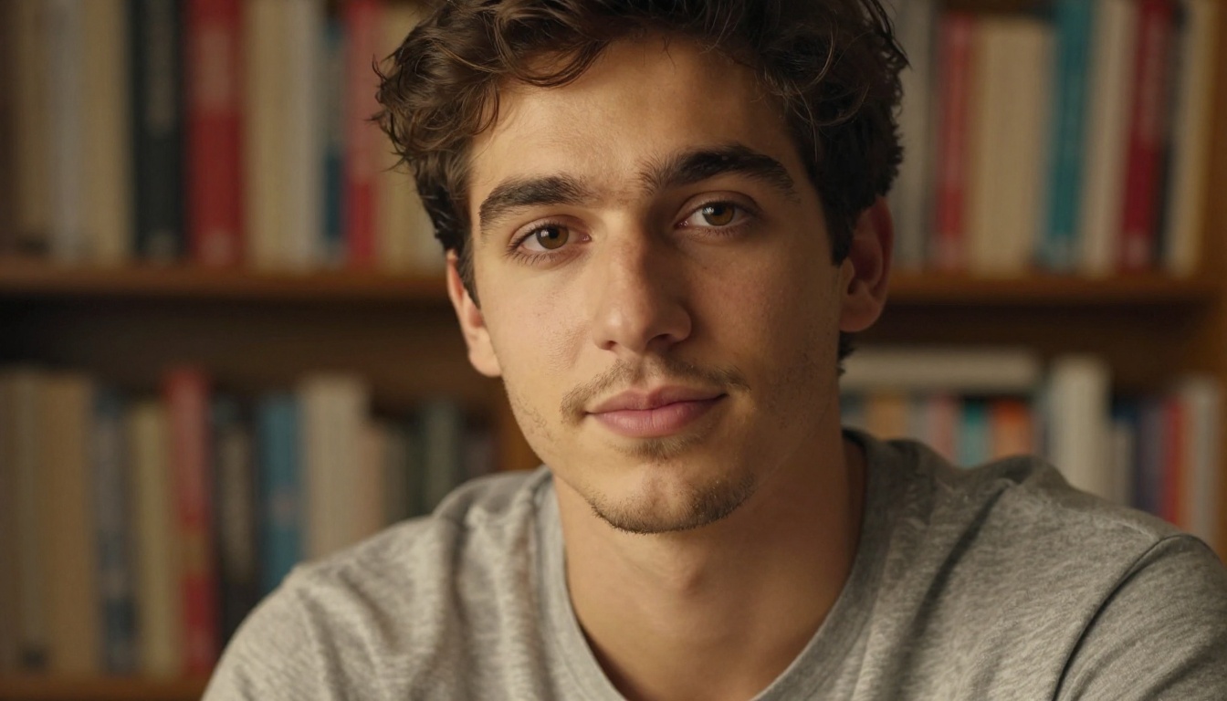 Intimate close-up portrait of a handsome AI-generated man Intimate close-up portrait of a handsome AI-generated man