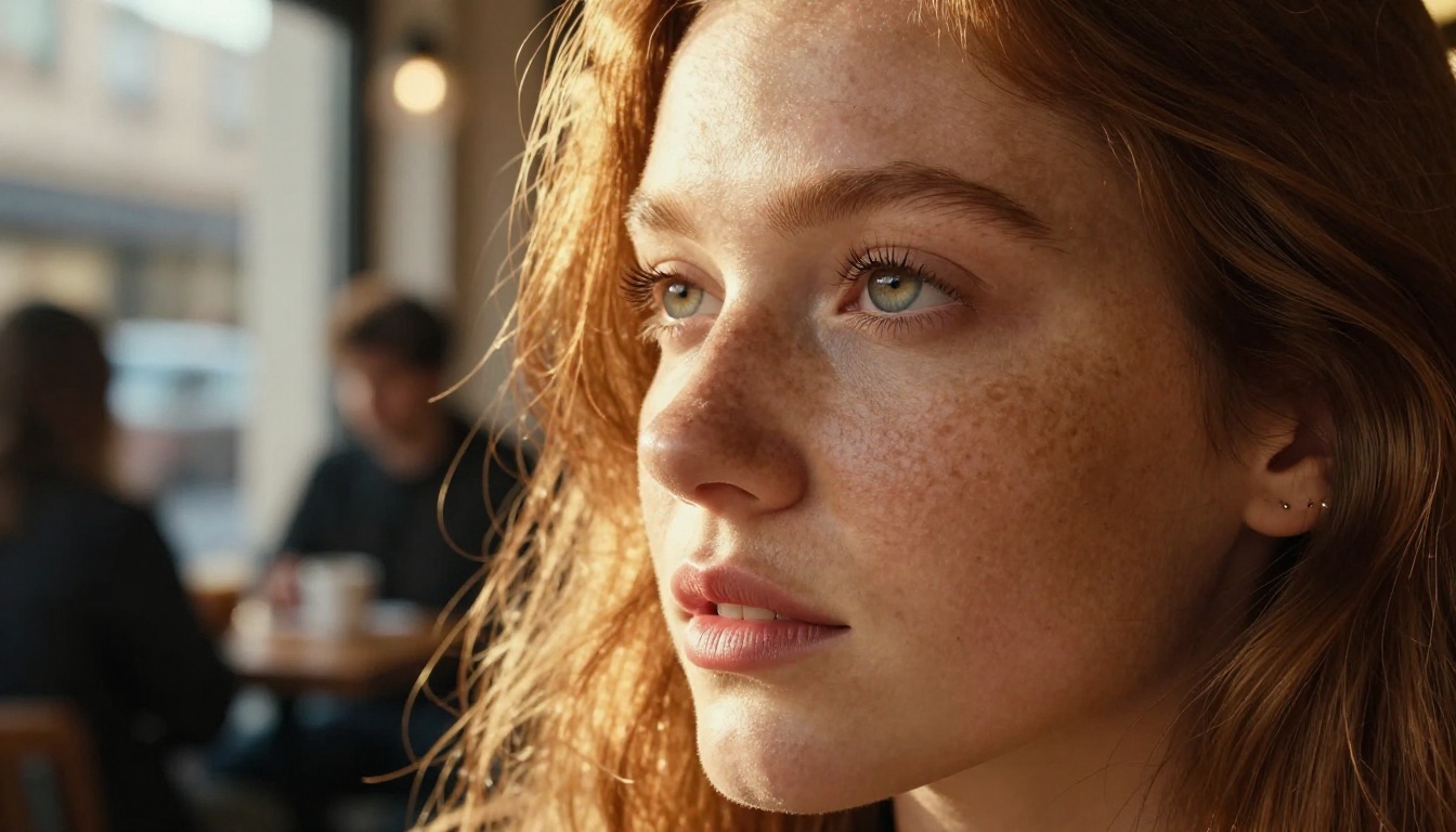 Portrait close-up showing the photorealistic quality Flux 2 produces