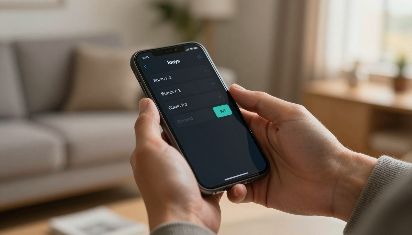Person holding smartphone with AI voice app