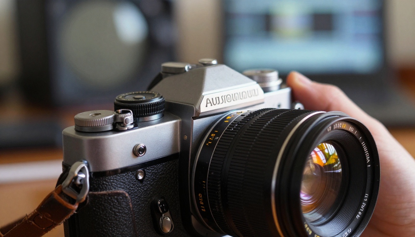 A cinematographer's hand resting on a cinema camera body