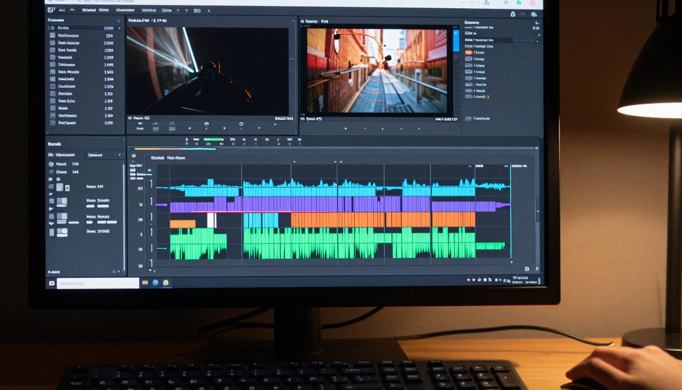 Professional NLE video editing timeline Professional NLE video editing timeline