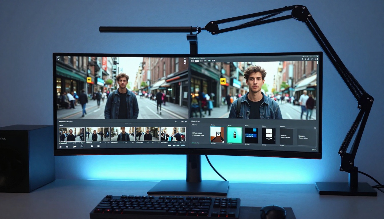Before and after AI video upscaling comparison Before and after AI video upscaling comparison
