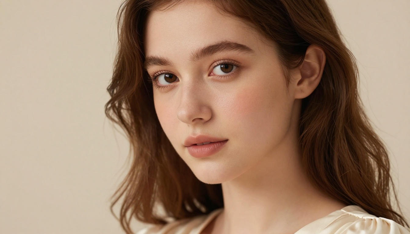 Beautiful woman portrait with warm lighting