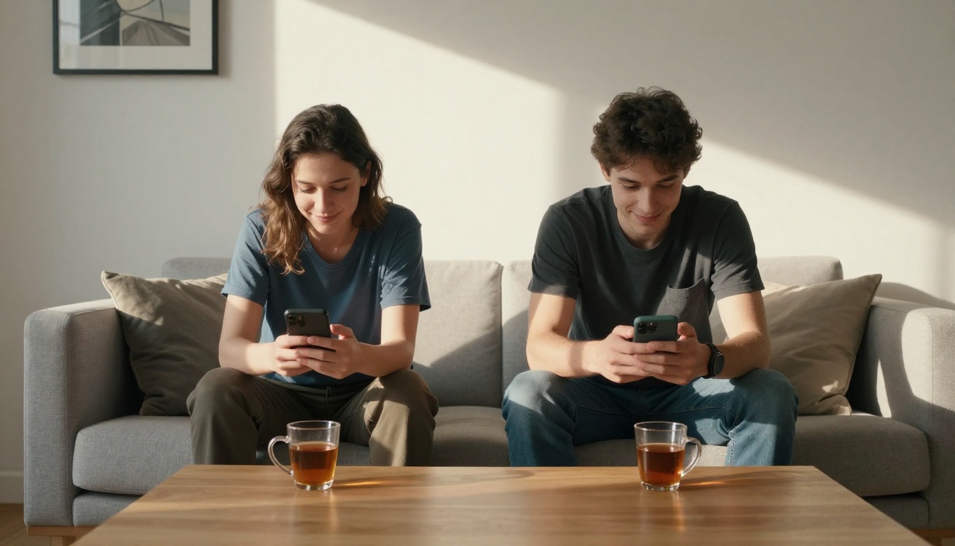 AI companions side by side in modern apartment setting